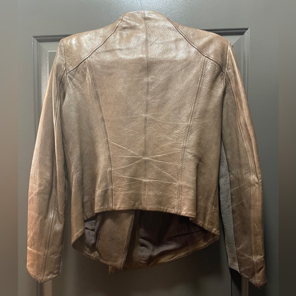 Helmut Lang Brown Distresses Leather Jacket - Picture 3 of 5